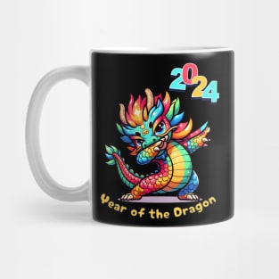 2024 Year of the dragon Chinese Zodiac Gay Dabbing Rainbow Mug